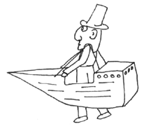 Pilgrim with boat